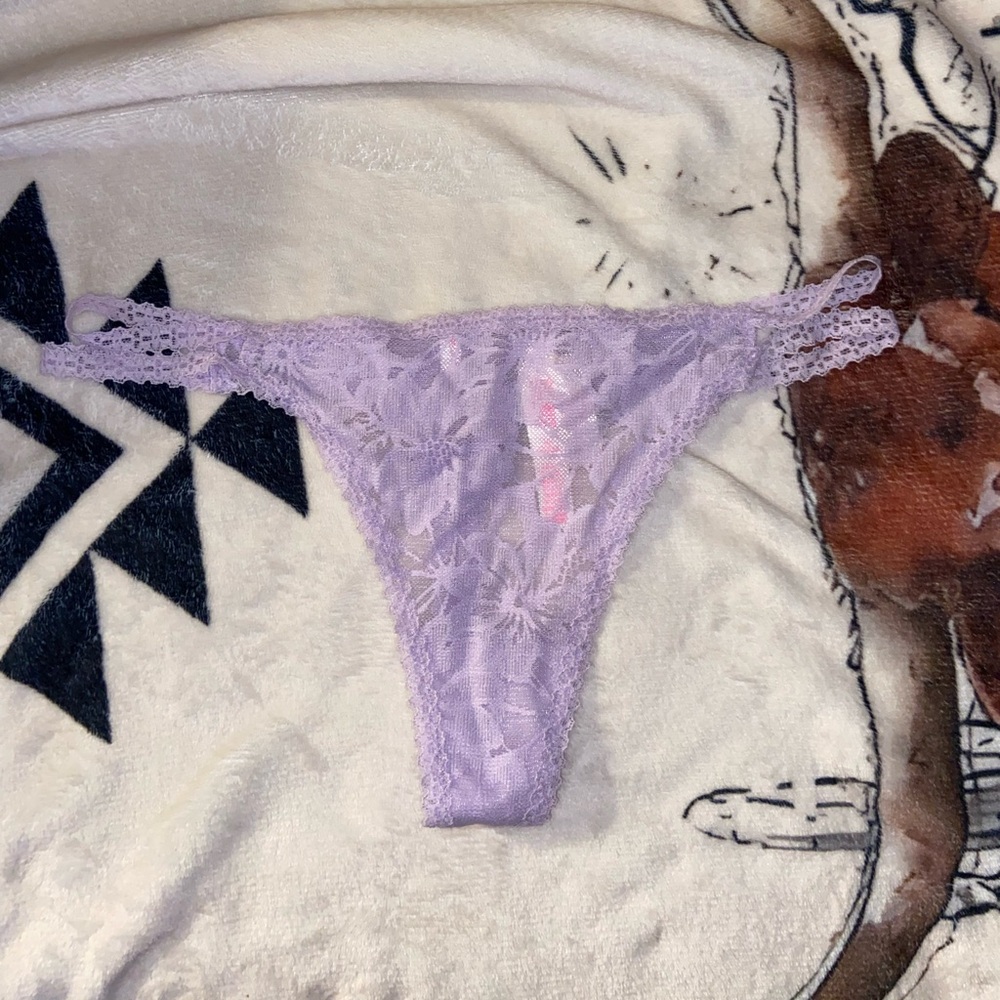 Pink Victoria’s Secret Wink Strappy Thong Panty